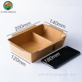 Disposable Brown Kraft Paper Packaging Food Salad Box